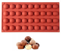 Silikonowa forma do pralin monoporcji żelki PÓŁKULE śr. 2,8 cm 36 gniazd