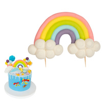 Dekoracja cukrowa figurek na tort TĘCZĄ