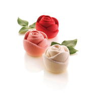 Forma silikonowa ROSA róża śr.70 mm H 55 mm 6 gniazd Silikomart