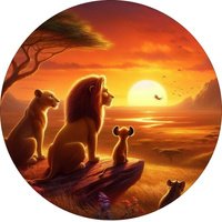 Opłatek na tort KRÓL LEW WZ.II