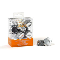 Mini papilotki foliowane SREBRNE 27 x 17 mm 180 szt. Decora