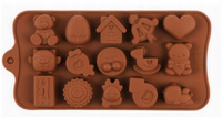 Forma silikonowa do dekoracji z masy cukrowej, czekolady SŁODKIE WZORY