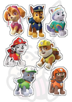 Wydruk jadalny opłatek na tort PSI PATROL WZ. III