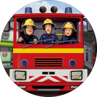 Opłatek na tort STRAŻAK SAM  WZ. 1