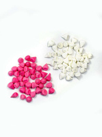 Mini beziki na tort babeczki BIAŁE RÓŻOWE 20g Slado