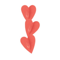 Dekoracje waflowe na tort muffinki SERCA CZERWONE 20 szt. Rose Decor