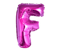 #BFK Balon foliowy "Litera F", różowa, 35 cm KK