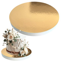 Podkład pod tort styrodur śr. 28 ZŁOTY LUSTRZANY