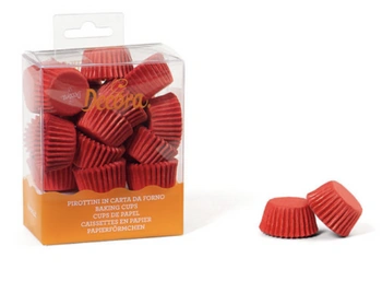 Mini papilotki foliowane CZERWONE 27 x 17 mm 200 szt. Decora