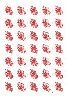 Opłatek na muffinki LOVE SERDUSZKA WALENTYNKI WZ. IX