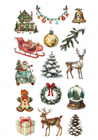 Opłatek na świąteczne wypieki Świateczny MIX wz. XX