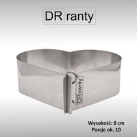 Rant cukierniczy SERCE 8cm na 10 porcji DR ranty