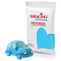 Lukier plastyczny masa cukrowa do modelowania figurek na tort JASNY NIEBIESKI 250g Saracino