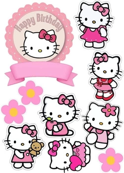 Opłatek na tort HELLO KITTY- WZ. III