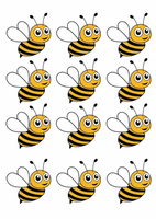 Opłatek na tort PSZCZÓŁKI WZ.III