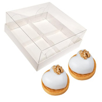 Pudełko na 4 monoporcje PERŁOWE BIAŁE