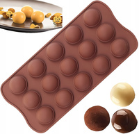Forma silikonowa do dekoracji z masy cukrowej, czekolady, żelki KULE 21x11 cm