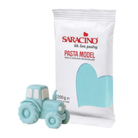 Lukier plastyczny masa cukrowa do modelowania figurek na tort BŁĘKITNY 250g Saracino