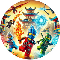 Opłatek na tort LEGO NINJA WZ.III