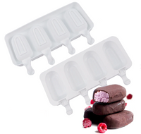 Forma silikonowa do lodów cakesicles 25x14,5x2,5 cm 4 gniazda