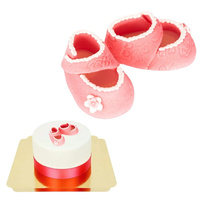 Figurka cukrowa na tort DZIECIĘCE BUCIKI RÓŻOWE Slado