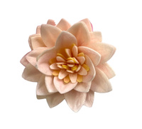 Kwiaty lotosu waflowy na tort śr. 7 cm PUDROWY