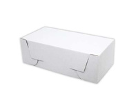 Pojemnik na ciasto ciastka muffinki 24x12x8 cm BIAŁE