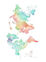 Wydruk jadalny MAPY ŚWIATA WZ.I