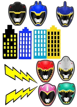 Opłatek na tort POWER RANGERS WZ.III