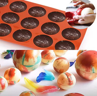 Silikonowa forma do pralin monoporcji żelki PÓŁKULE śr. 3,8 cm 15 gniazd