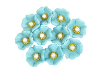 Kwiaty cukrowe na tort MALWA BIAŁA Slad