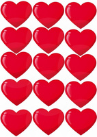 Opłatek na muffinki LOVE SERDUSZKA WALENTYNKI WZ. VIII