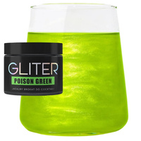 Jadalny brokat do napojów POISON GREEN GLITER ZIELONY