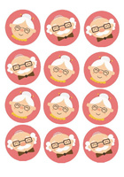 Wydruk jadalny opłatek na muffinki DLA BABCI I DZIADKA wz. 2