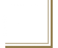 #ZSE Serwetki papierowe Gold Double Line Frame, 33 x 33 cm,  20 szt.