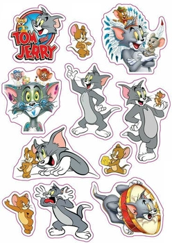 Opłatek na tort Tom & Jerry