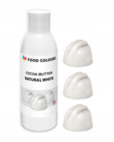 Barwnik COCOA BUTTER na bazie tłuszczu kakaowego NATURAL WHITE BIAŁY 100g Food Colours