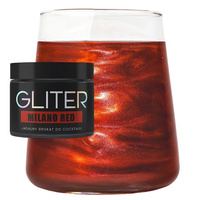 Jadalny brokat do napojów MILANO RED GLITER CZERWONY