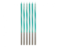 #SU Świeczki urodzinowe Candy, turkusowe 4.5x4.5x150mm, 6 szt. KK