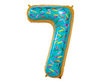 #BFC12 Balon foliowy Cyfra 7, ciasteczko, 78 cm KK