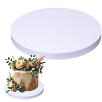 Podkład pod tort styrodur śr. 24 BIAŁY Z BIAŁĄ PODKŁADKĄ