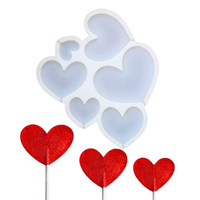 Forma silikonowa do lizaków z izomaltu czekolady LIZAKI SERCA