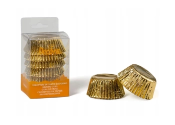 Papilotki foliowane ZŁOTE 50 x 32 mm 60 szt. Decora