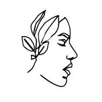 Decor topper na bok tortu TWARZ KOBIETY CZARNY