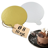 Bankietówki podkładki pod monoporcje dwustronne ZŁOTO SREBRNE 8 cm 10 szt.