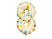 Balon urodzinowy Cyfra 8 - Wąż, 55x88 cm Party Deco
