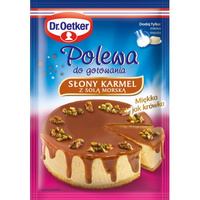 Polewa do ciast i tortów SŁONY KARMEL Z SOLĄ MORSKĄ 76g Dr.Oetker