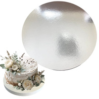 Podkład pod tort styrodur śr. 24 SREBRNY LUSTRZANY