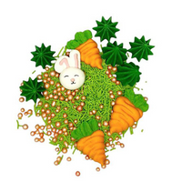 Wielkanocna dekoracja cukrowa ZAJĄCZEK i MARCHEWKI