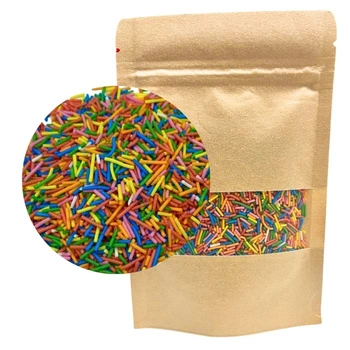 Posypka cukrowa dekoracja na tort cakesicles muffinki KOLOROWE PAŁECZKI 50g 